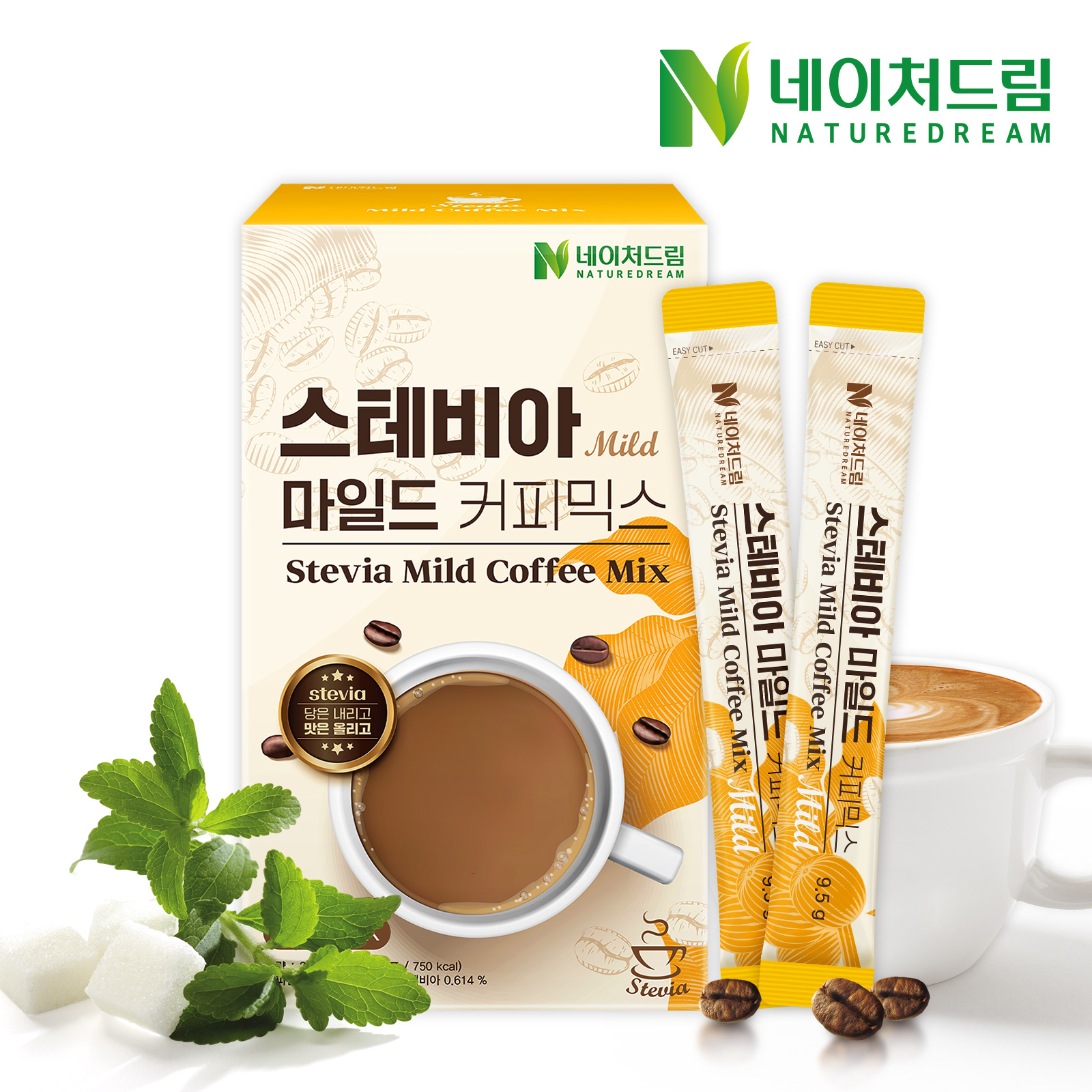 네이처드림 제로슈가 스테비아 커피믹스 9.5g x 30포