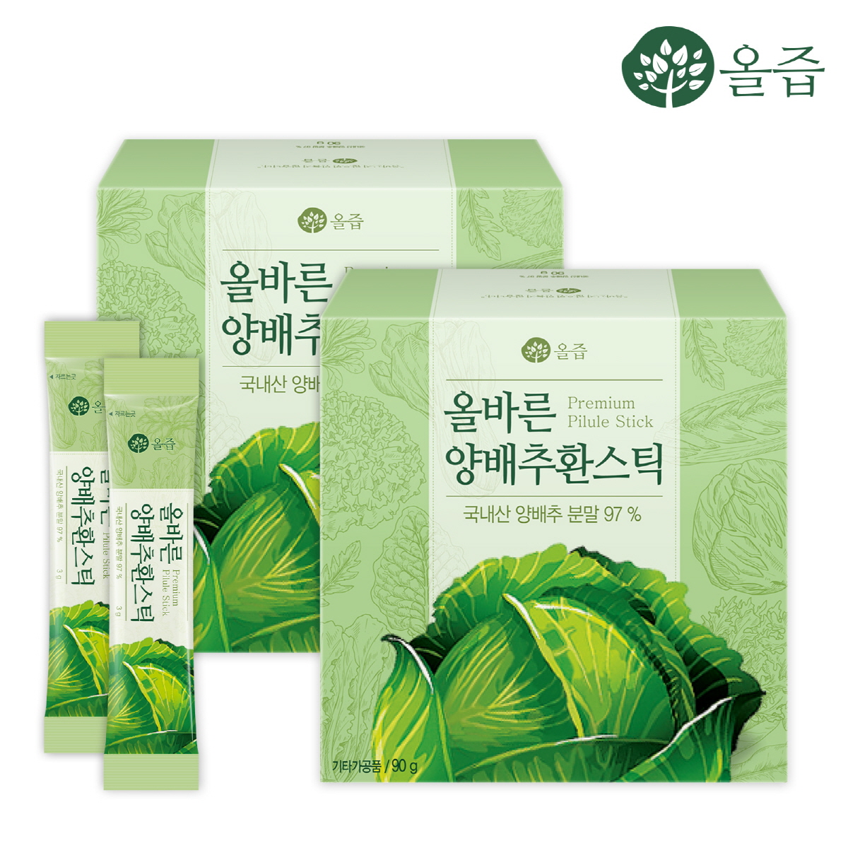 올바른건강 올바른 양배추환스틱 3g x 60포 (2BOX)