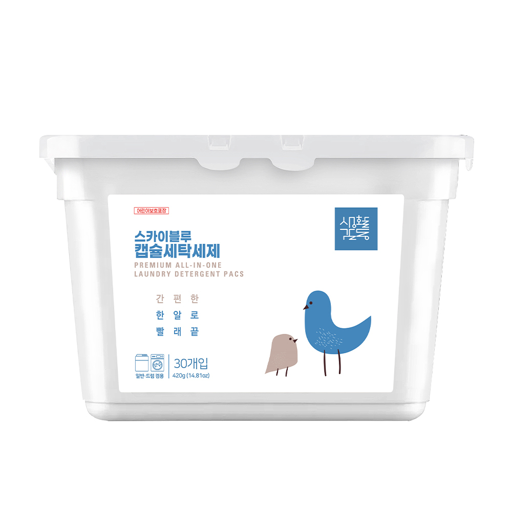 생활감동 캡슐세탁세제 14g x 30개입 스카이블루 / 네츄럴프레쉬그린 택1