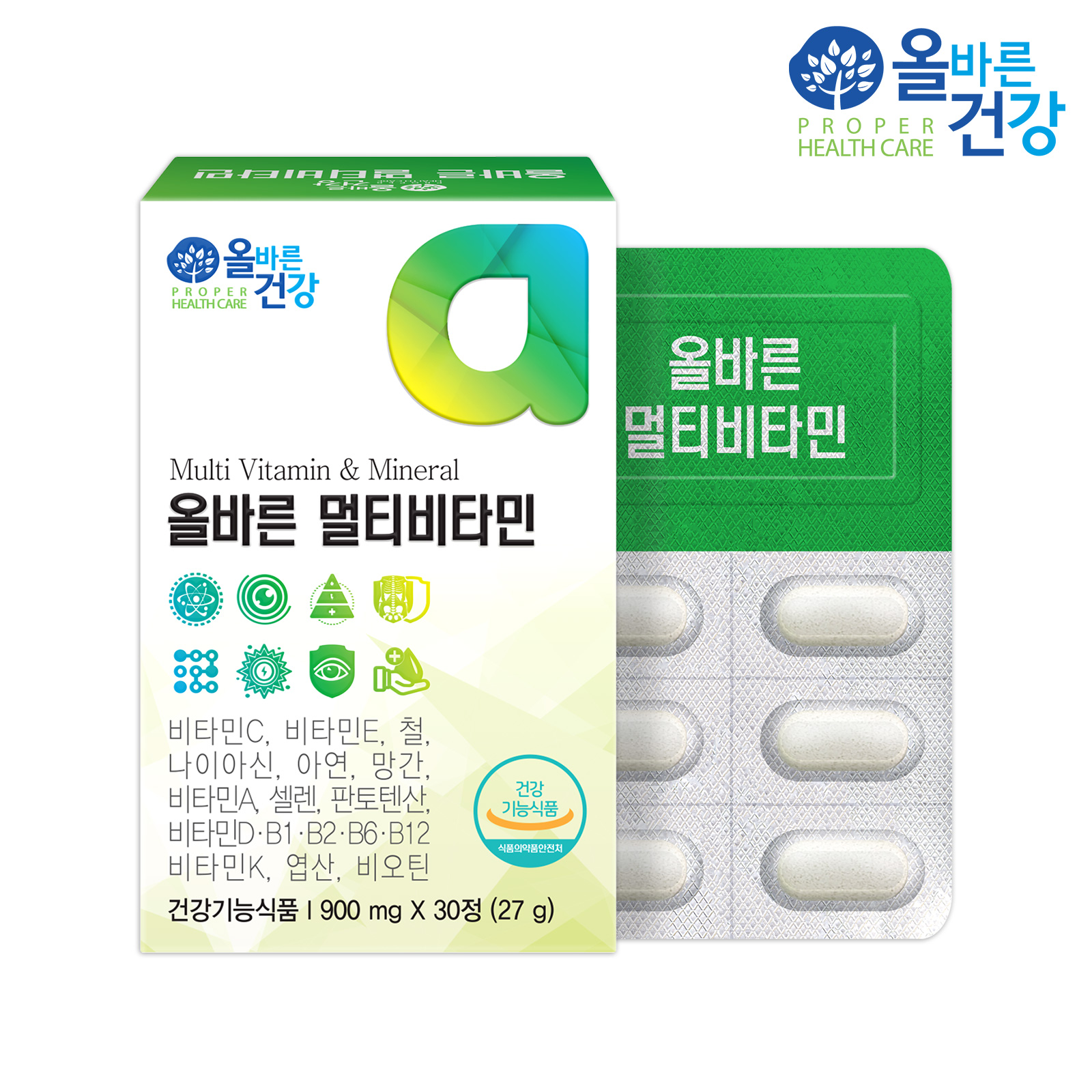 특가★ 올바른건강 올바른 멀티비타민 1000mg x 30캡슐