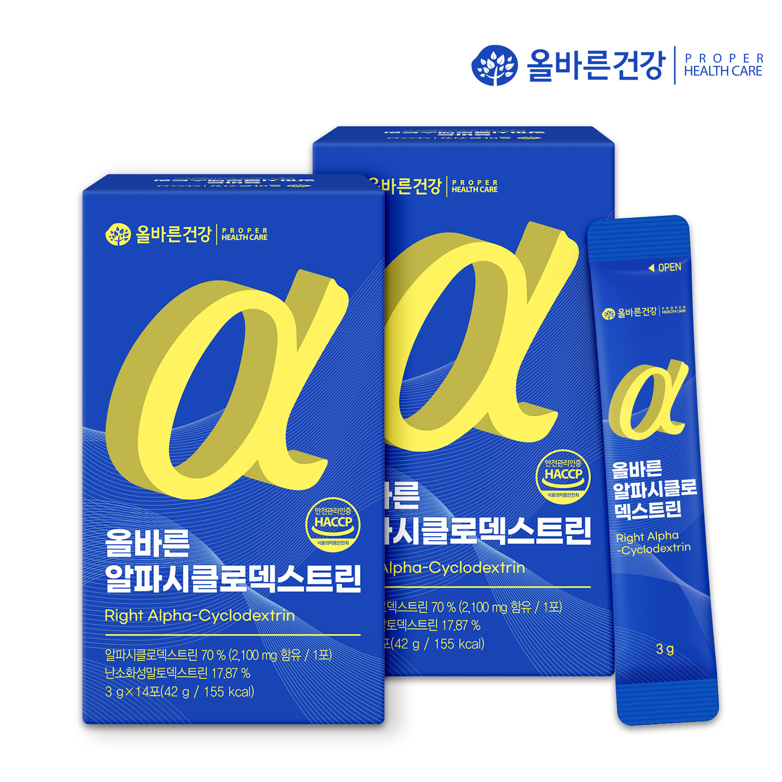 [올바른건강] 올바른 알파시클로덱스트린 3g x 14포 2박스 / 알파CD 제로파우더