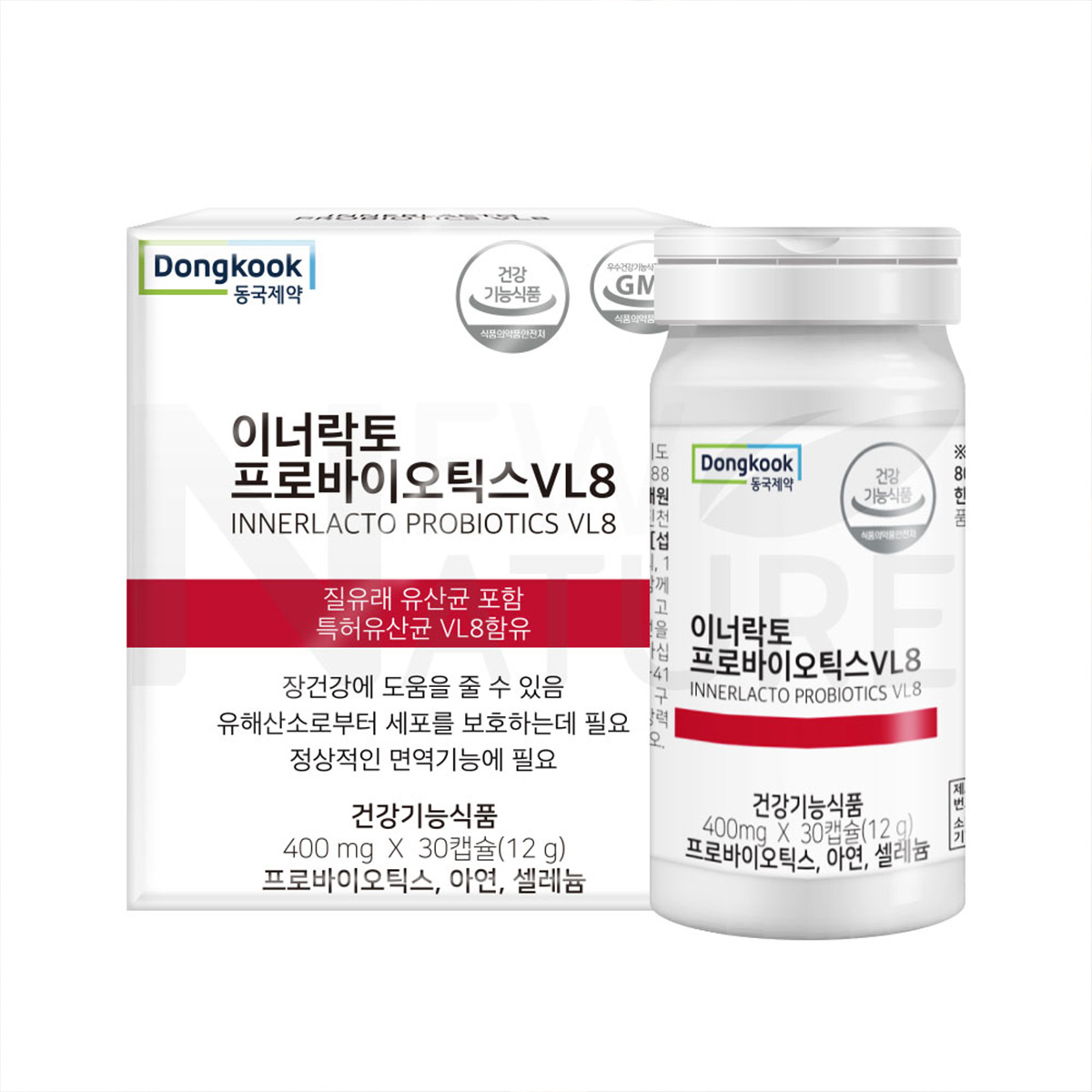 동국 질유산균 1억마리 이너락토 프로바이오틱스VL8 400mgx30캡슐 모유유산균 김치유산균